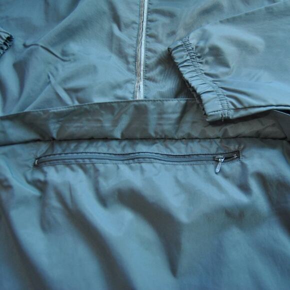 Large Vintage Nike Rain Jacket with Hideaway Hoodie Gray Red - Picture 3 of 14